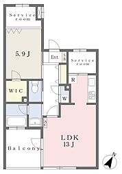 コリーナカーサ 1SLDKの間取図画像