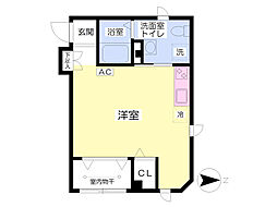 セルリアン ワンルームの間取図画像