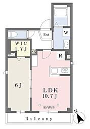 江東区古石場1丁目マンション 1LDKの間取図画像
