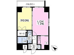 フォレシティ小伝馬町 1LDKの間取図画像
