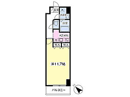 ドゥーエ有明EAST 1Kの間取図画像