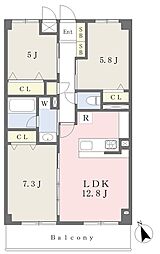 サンビレッジ船堀 3LDKの間取図画像