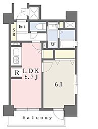 セザールスカイタワー銀座東 1LDKの間取図画像