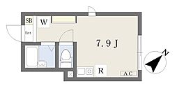 京王井の頭線 三鷹台駅 徒歩13分の賃貸アパート 3階ワンルームの間取り