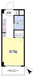 コアフォーレストメビウス ワンルームの間取図画像