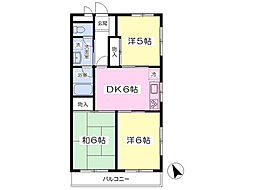 ワールドマンション 3DKの間取図画像