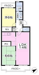 S,Kハイツ 2LDKの間取図画像