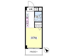 コアフォーレストメビウス ワンルームの間取図画像