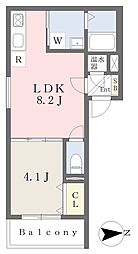 Ｆ　ａｓｅｃｉａ　Ｅｐｉｃ 3階1LDKの間取り