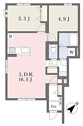 ＨＥＩＭ湊　Ａ棟 1階2LDKの間取り