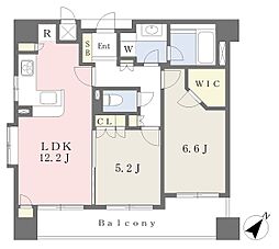 都営大江戸線 中井駅 徒歩8分の賃貸マンション 6階2LDKの間取り