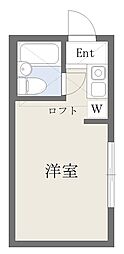 フィッツロイ三河島B ワンルームの間取図画像