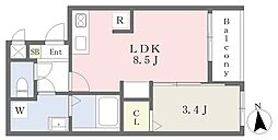 ＭＯＶＥ新守山ＳＯＵＴＨ 1階1LDKの間取り
