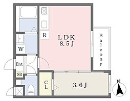 ＭＯＶＥ新守山ＳＯＵＴＨ 3階1LDKの間取り