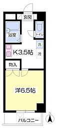 ジュネス北千種 1Kの間取図画像