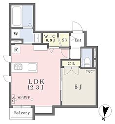 Residence de 八事 1LDKの間取図画像