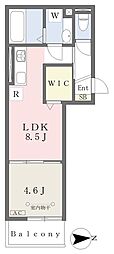シトロンガーデン 1LDKの間取図画像