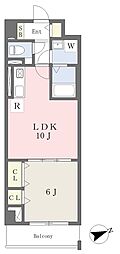 MISTRAL栗山町 1LDKの間取図画像