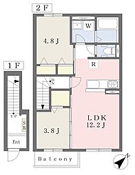 FLEUR de LIEN II 2LDKの間取図画像