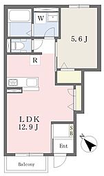 カーサシエル 1LDKの間取図画像