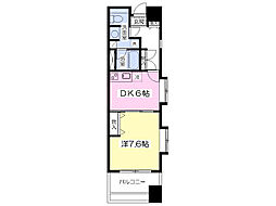 グランルージュ北一番丁 10階1DKの間取り