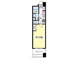 グランルージュ北一番丁 5階1Kの間取り