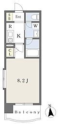 チェンピー榴岡2 1Kの間取図画像