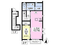 ガーデンスクエア1 1LDKの間取図画像