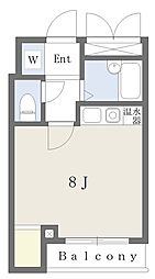 フローラル牧野坂 ワンルームの間取図画像