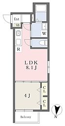 クライノート常盤 1LDKの間取図画像