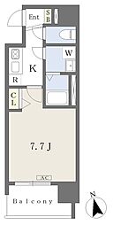 EXE上町台 1Kの間取図画像