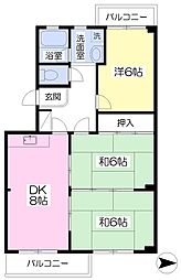 ドリーミーニシキ 3DKの間取図画像