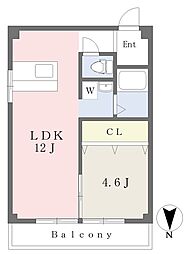 矢野マンション 1LDKの間取図画像