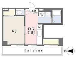 グローリヒル野田 1DKの間取図画像