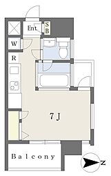 ＳＫ　ＢＵＩＬＤＩＮＧ6 8階ワンルームの間取り