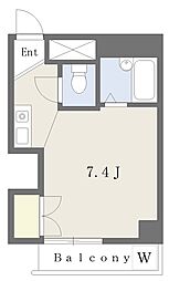 グランヴィア庄内 3階ワンルームの間取り