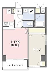 アーバン伏見 2階1LDKの間取り
