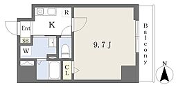 アルバ志賀本通 1Kの間取図画像