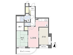 グランシャリオ千歳台 2LDKの間取図画像