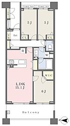 東京テラスIテラス 3LDKの間取図画像