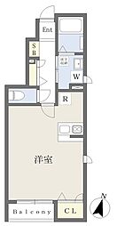 SAKURA上北沢 ワンルームの間取図画像