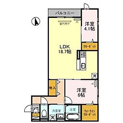 Ｒａｃｃｏｌｔ阪南町 3階2LDKの間取り
