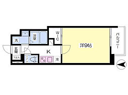 Osaka Metro堺筋線 堺筋本町駅 徒歩2分の賃貸マンション 2階1Kの間取り