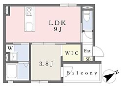 （仮称）大阪市住吉区清水丘1丁目ＡＰ新築工事 3階1LDKの間取り