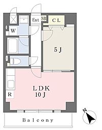 Ｏｐｔｉｍａ平野上町 5階1LDKの間取り