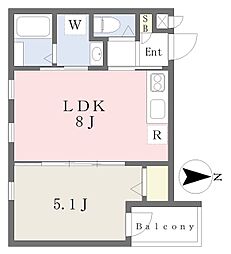 Osaka Metro長堀鶴見緑地線 横堤駅 徒歩7分の賃貸マンション 2階1LDKの間取り