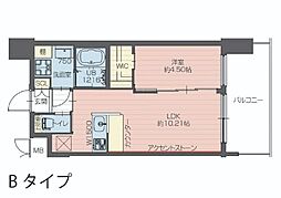 プレジオ大正 4階1LDKの間取り