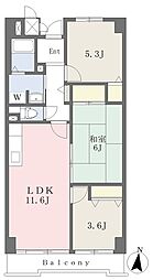 中百舌鳥ガーデンハウス藏 3LDKの間取図画像
