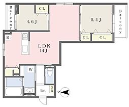 アイメゾンK 2LDKの間取図画像
