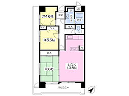 パールハイツ堺 3LDKの間取図画像